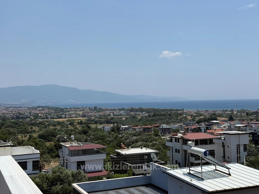 3+1 Villa Mit Meerblick Und Separatem Garten In Seferihisar Doğanbey Zu Verkaufen