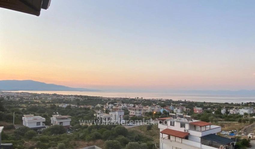 Freistehende Villa Mit 3+1 Schlafzimmern, Meerblick Und Pool In Seferihisar Doğanbey Zu Verkaufen