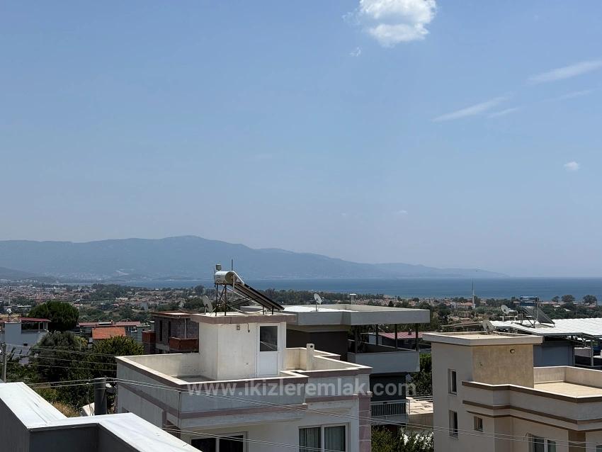 3+1 Villa Mit Meerblick Und Garten In Seferihisar Doğanbey Zu Verkaufen