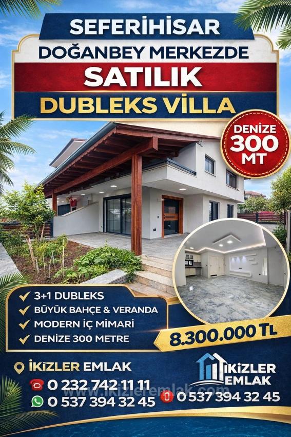 3+1 Maisonette-Villa Zum Verkauf Im Zentrum Von Seferihisar Doğanbey