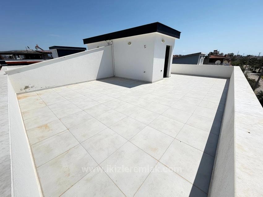 Brand New 3+1 Villa With Spacious Garden For Sale Near The Sea In Doğanbey, Seferihisar