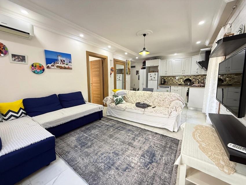 2+1 Fully Furnished Villa With Garden For Sale In Doğanbey, Seferihisar