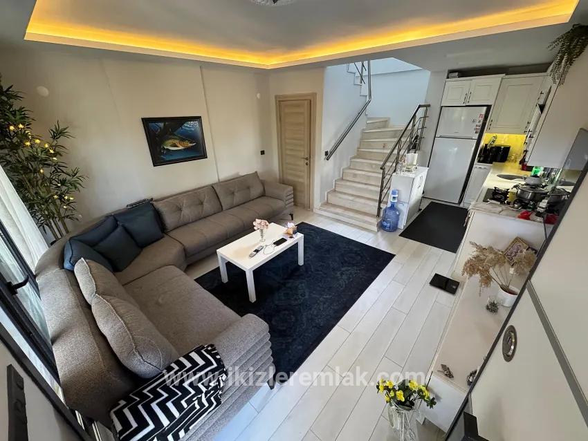 For sale In Seferihisar Doğanbey 3+1 spacious garden duplex summer house