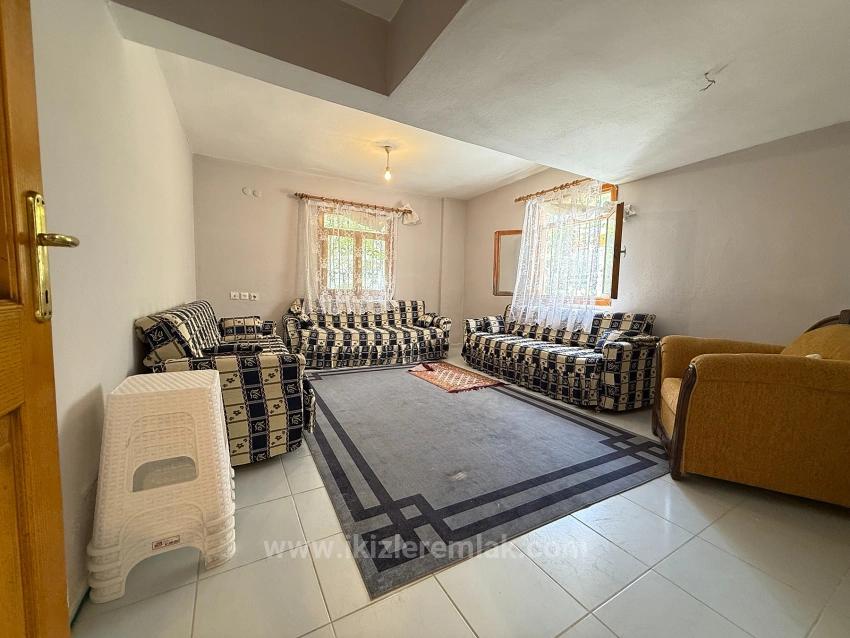 3+1 Garden Apartment For Sale In Ürkmez, 250 Meters From The Sea, Affordable Price