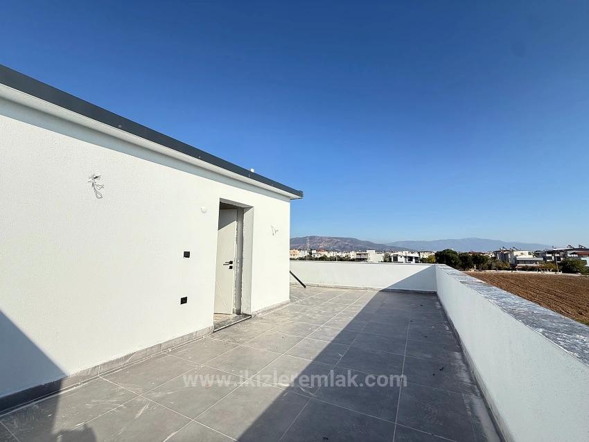 Brand New 2+1 Duplex Summer House With Garden For Sale In Doğanbey, Seferihisar.