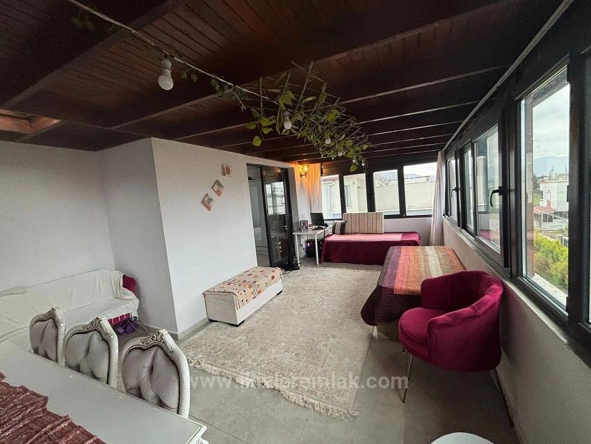 3+1 Duplex Cottage With Garden For Sale In Seferihisar Doğanbey
