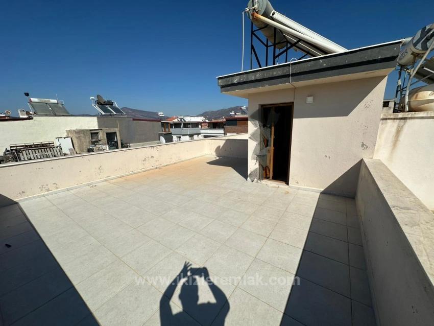 2+1 Duplex Summer House For Sale In Doğanbey Center, Seferihisar